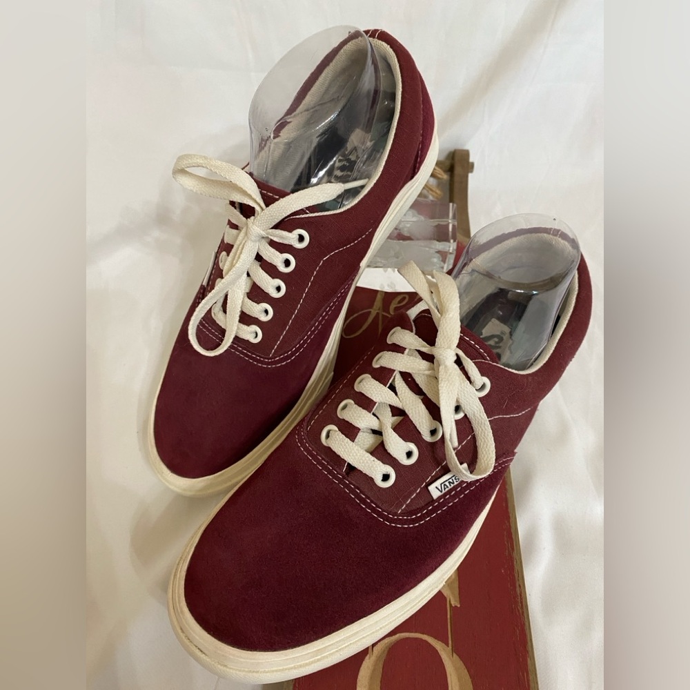 Vans Comfycush Era Shoes Suede sneakers, Wine Red, Men’s Size 8.5, Women’s 10 - Picture 2 of 12